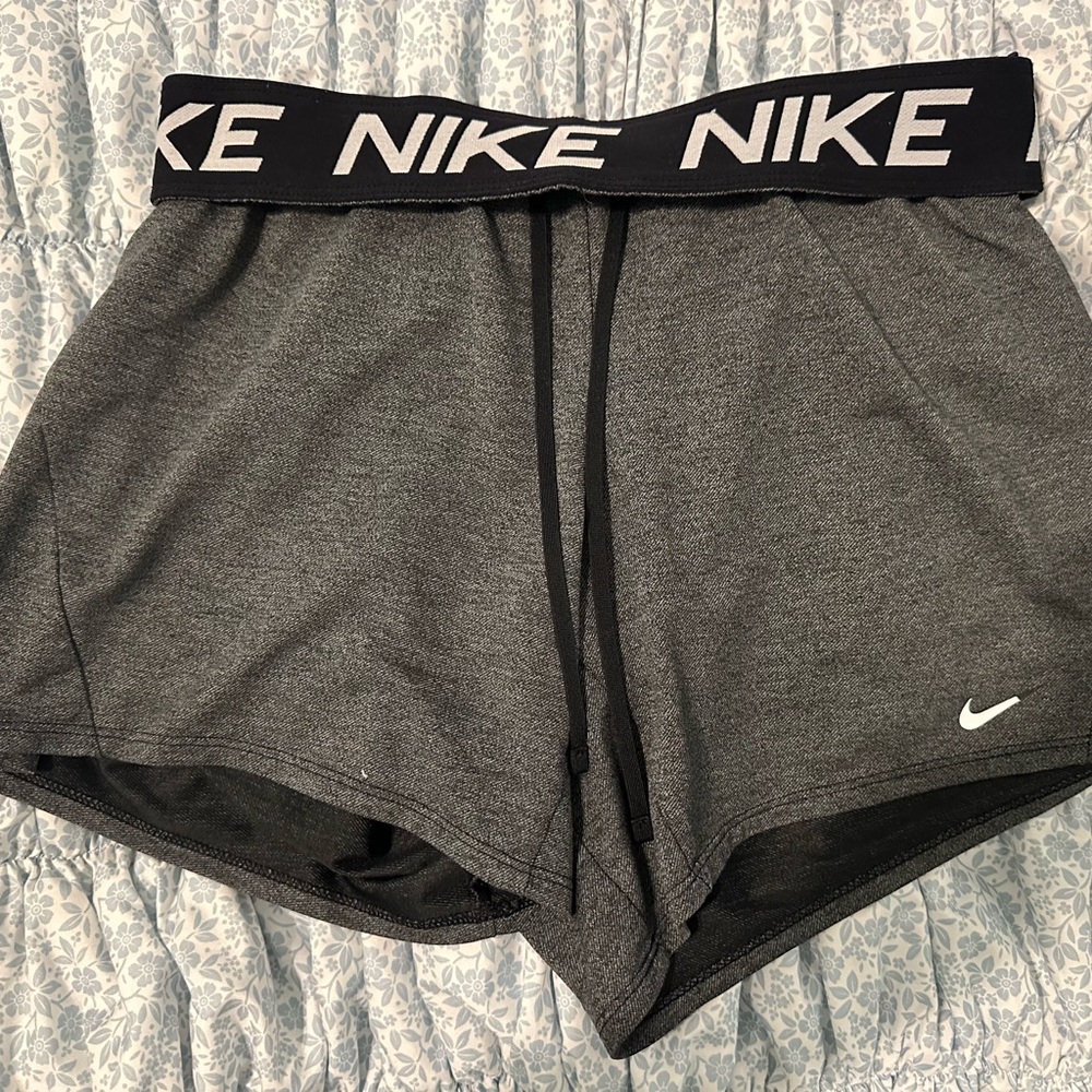 Nike Women's Black and Gray Athletic Shorts